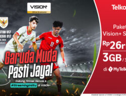 Dukung Garuda Muda di dalam Laga tanah Afghanistan vs Indonesia, Streaming di area VISION+