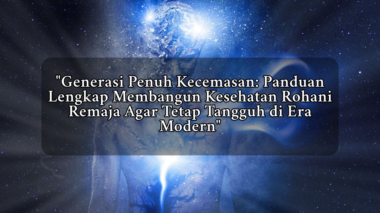 Generasi Penuh Kecemasan: Panduan Lengkap Membangun Kesehatan Rohani Remaja Agar Tetap Tangguh di Era Modern