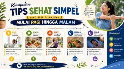 Kumpulan Tips Sehat Simpel yang Bisa Dilakukan Mulai Pagi Hingga Malam