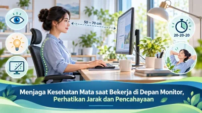 Menjaga Kesehatan Mata saat Bekerja di Depan Monitor, Perhatikan Jarak dan Pencahayaan