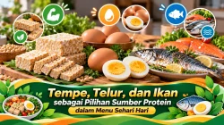 Tempe, Telur, dan Ikan sebagai Pilihan Sumber Protein dalam Menu Sehari Hari