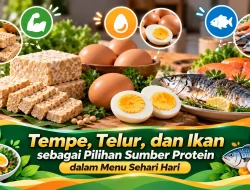 Tempe, Telur, dan Ikan sebagai Pilihan Sumber Protein dalam Menu Sehari Hari