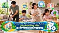 Menyusun Pembagian Tugas Rumah yang Seimbang demi Mengurangi Kelelahan Harian