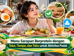 Menu Sarapan Berprotein dengan Telur, Tempe, dan Tahu untuk Aktivitas Padat
