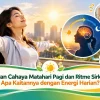 Paparan Cahaya Matahari Pagi dan Ritme Sirkadian, Apa Kaitannya dengan Energi Harian?