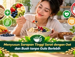 Menyusun Sarapan Tinggi Serat dengan Oat dan Buah tanpa Gula Berlebih