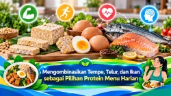 Mengombinasikan Tempe, Telur, dan Ikan sebagai Pilihan Protein Menu Harian